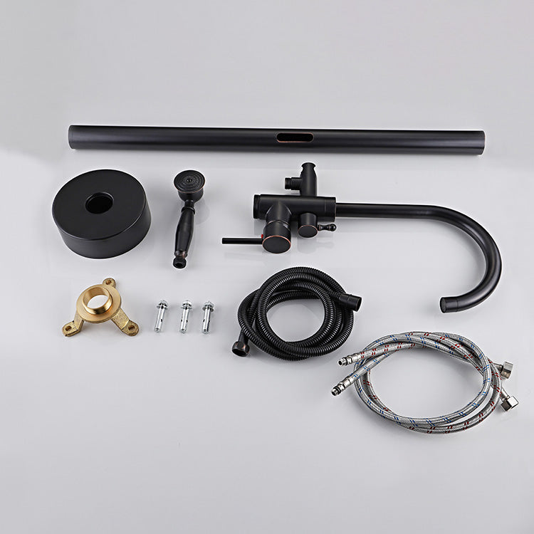 Modern Freestanding Tub Filler Trim Brass Floor Mounted Freestanding Bathtub Faucet