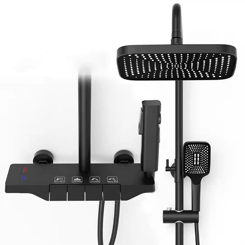 Wall Mounted Shower Metal Shower Faucet Arm Shower System with Slide Bar