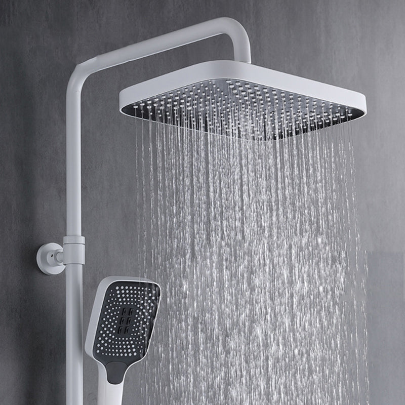 Wall Mounted Shower Metal Shower Faucet Arm Shower System with Slide Bar