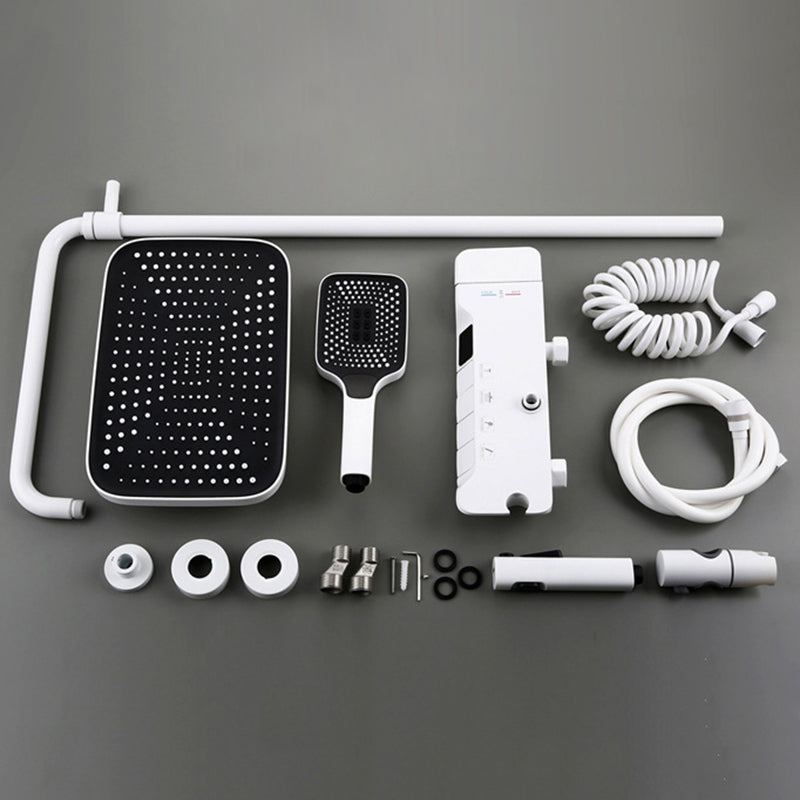 Wall Mounted Shower Metal Shower Faucet Arm Shower System with Slide Bar