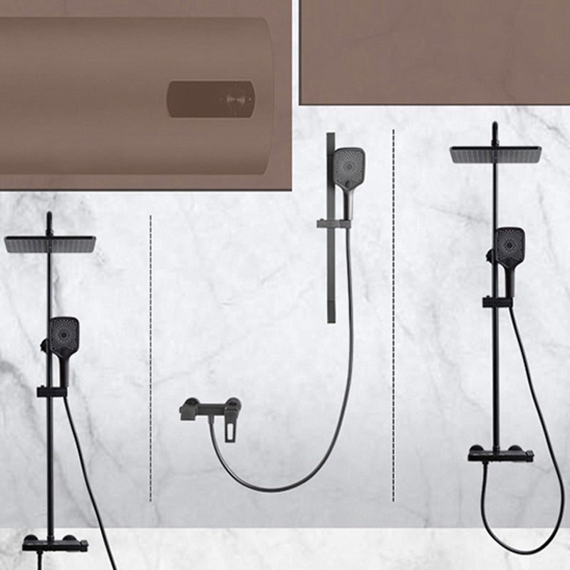 Wall Mounted Shower Metal Shower Faucet Arm Shower System with Slide Bar