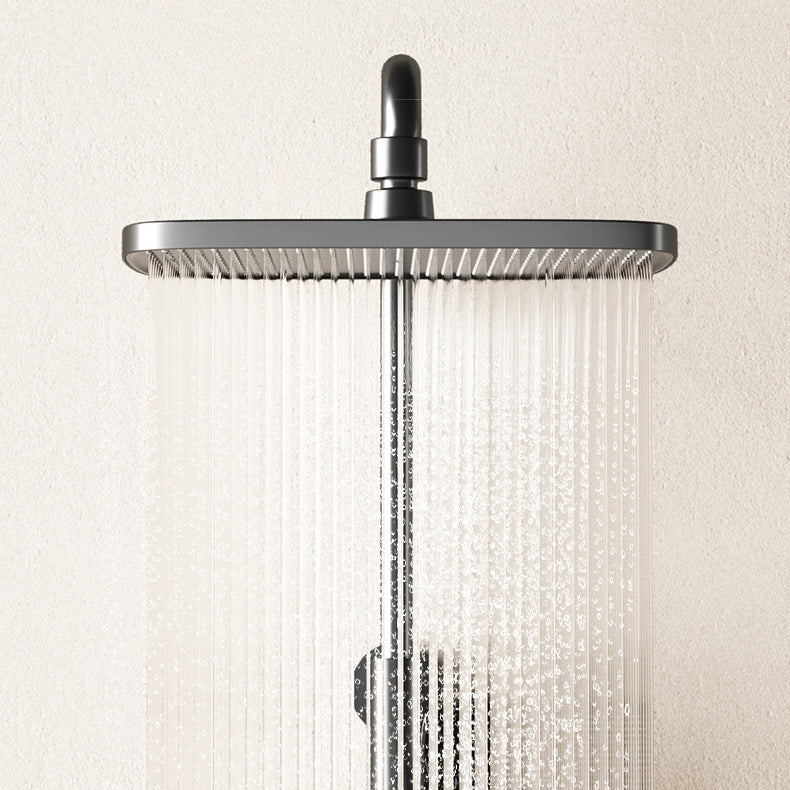 Wall Mounted Shower Arm Shower Faucet Adjustable Metal Shower System with Slide Bar