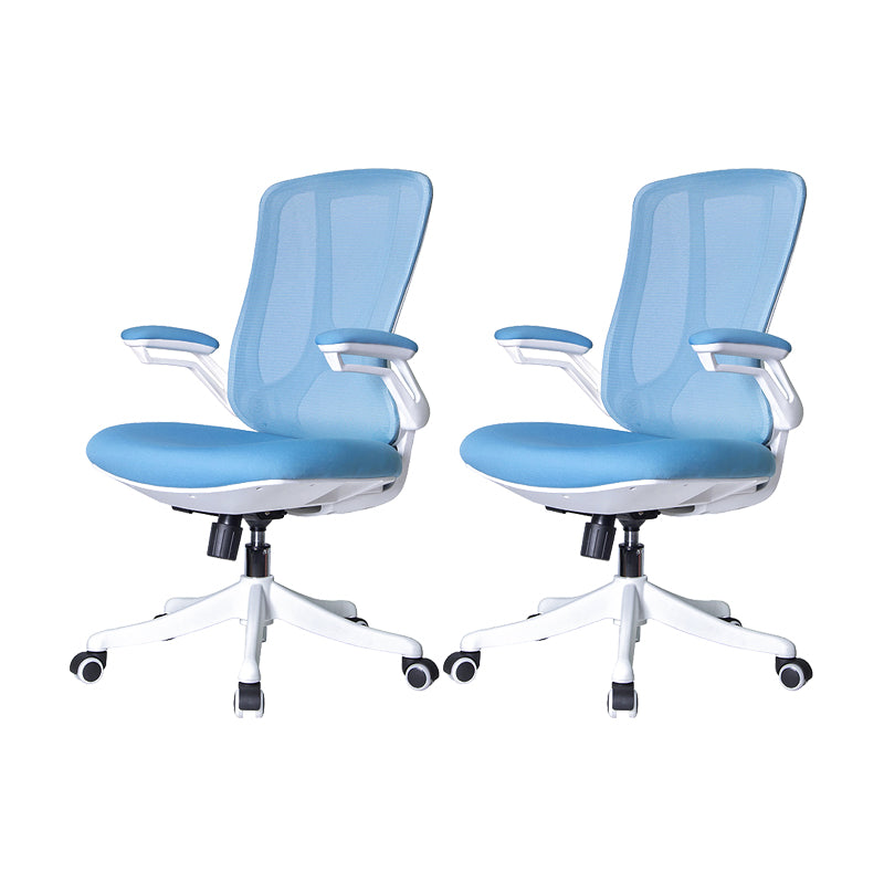 Modern Ergonomic Mesh Task Chair Mid Back Padded Arms Swivel Chair