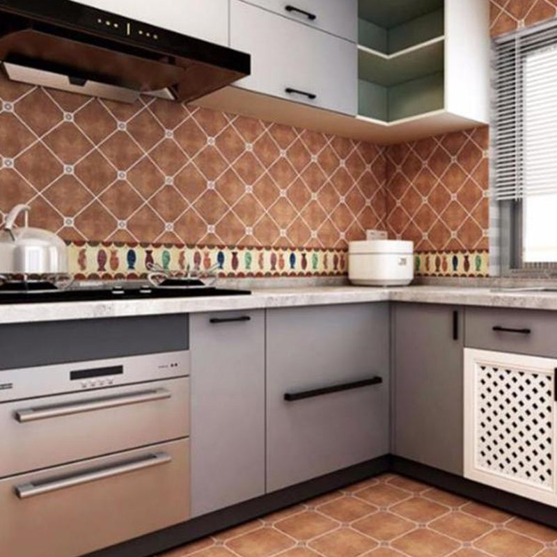 Rectangular Peel & Stick Tile PVC Single Tile for Kitchen and Bathroom