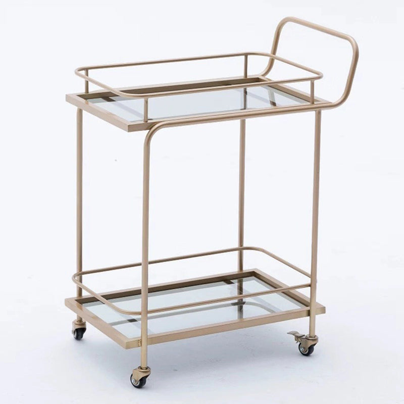 34.65" High Modern Style Prep Table Rolling Metal Prep Table for Kitchen