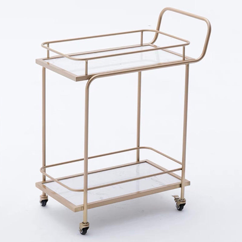 34.65" High Modern Style Prep Table Rolling Metal Prep Table for Kitchen