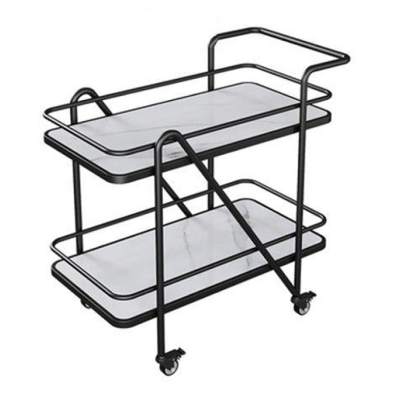 Contemporary Metal Prep Table 29.92"H Rolling Prep Table for Dining Room
