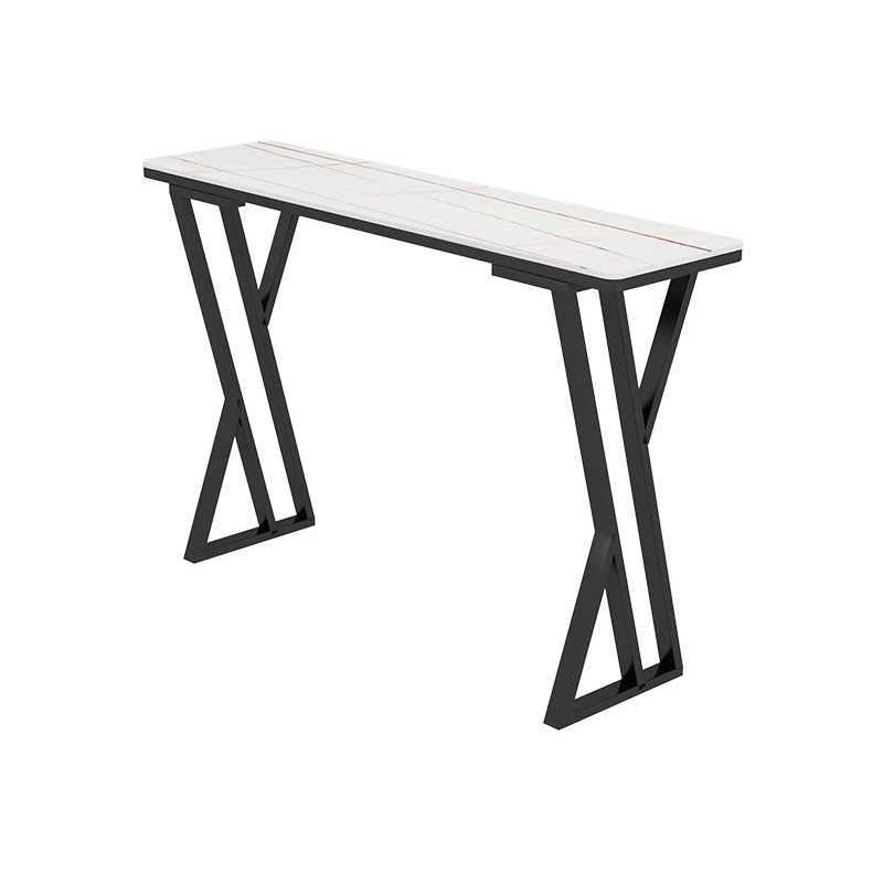 Pub Dining Set 1/5 Pcs Modern Bar Table in Black Base with Upholstered Stools