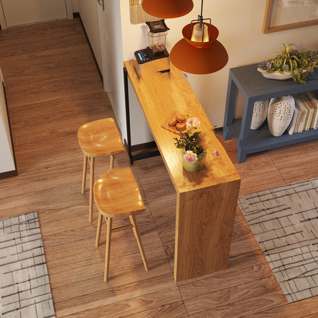 Modern 1/3 Pieces Bar Table Set Rectangle Pine Wood Counter Table for Living Room