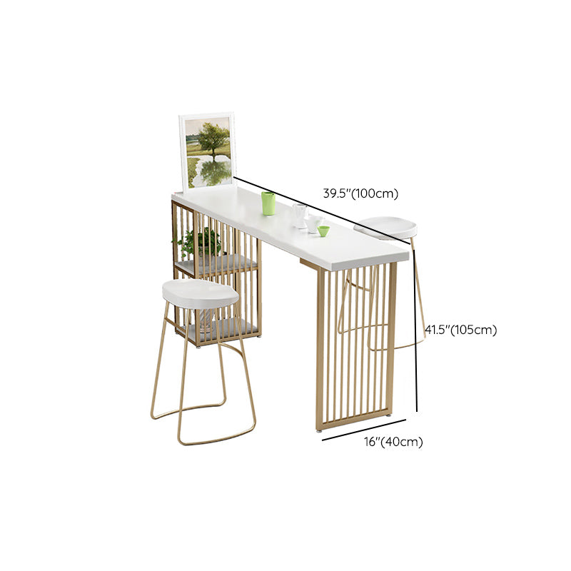 Solid Wood Bar Stool and Table Set 1/2/3 Pieces Rectangular Rectangular