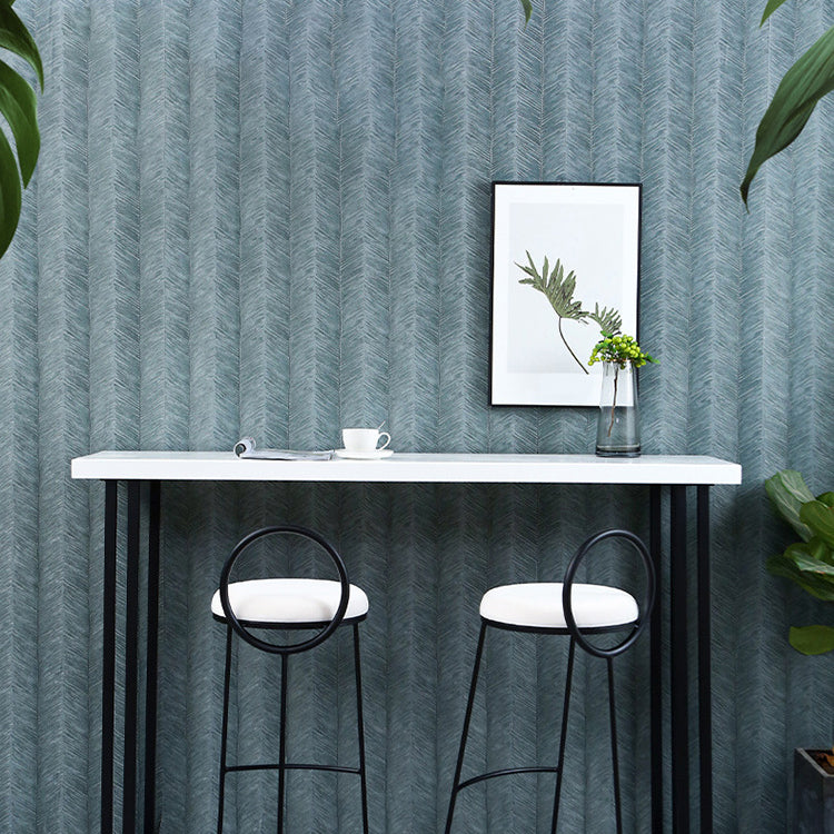 Modern 1/3 Pieces Bar Table Set Rectangle Wood Counter Table with High Stools for Cafe