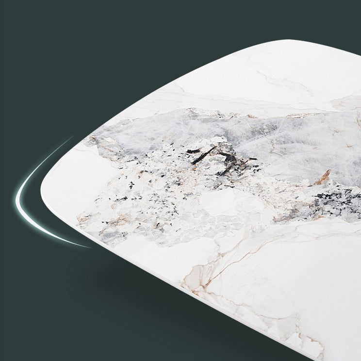 Rectangle Dining Table Set 1/4/5/7 Pcs Sintered Stone Top Table with Chairs