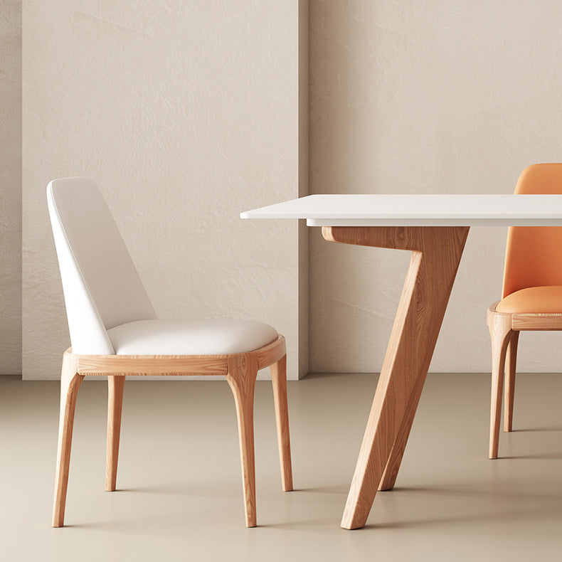 Modern Dining Set with Leather Chairs 1/4/5 Pieces Dinette Set