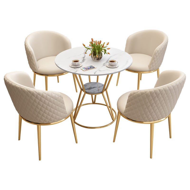 Modern Style Dining Set with Padded Chairs 1/2/5 Pieces Dinette Set for Home