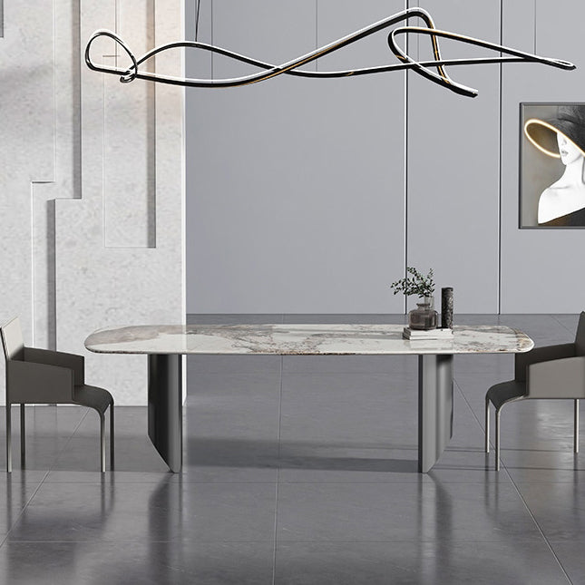 Glam Dinette Set with Leather Chairs 1/2/3 Pieces Glossy White Dining Table Set