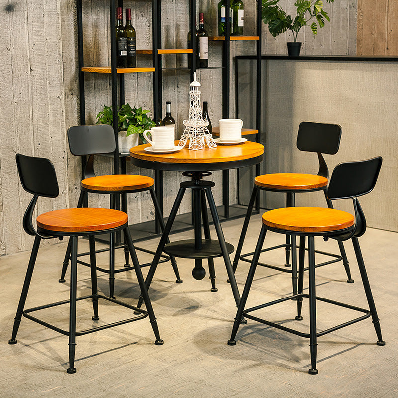 Modern 1/3/4/5 Pieces Dining Set Round Pine Wood Dining Table for Home