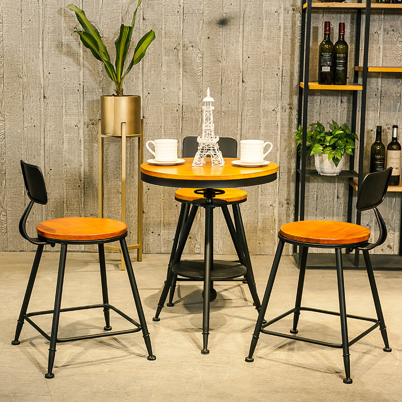 Modern 1/3/4/5 Pieces Dining Set Round Pine Wood Dining Table for Home