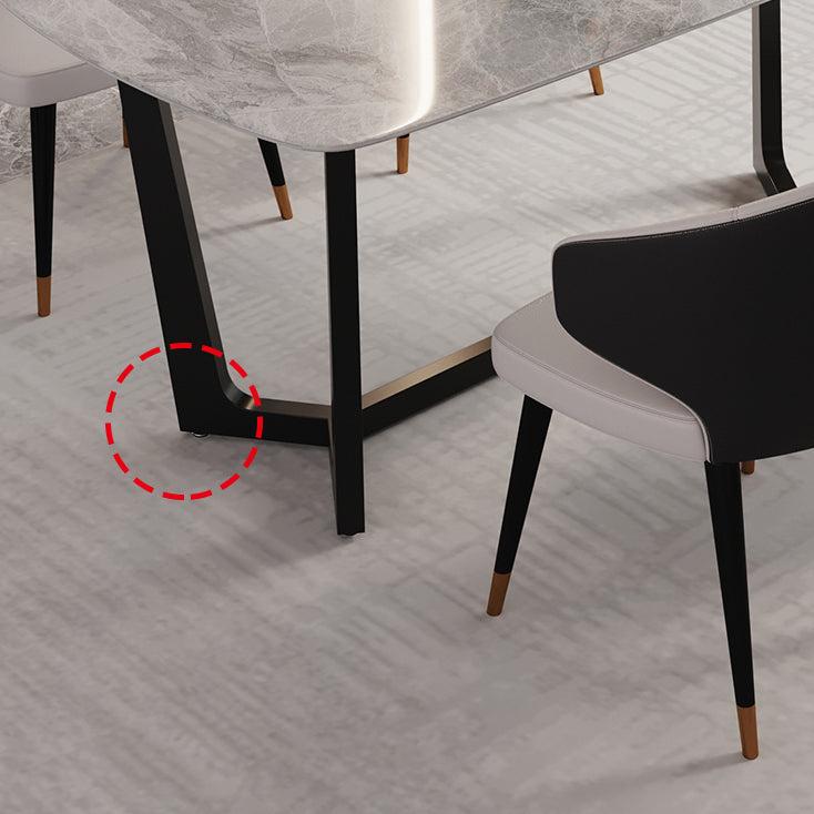 Modern 1/5/6/7 Pieces Dining Set Rectangle Stone Dining Table for Dining Room Cafe