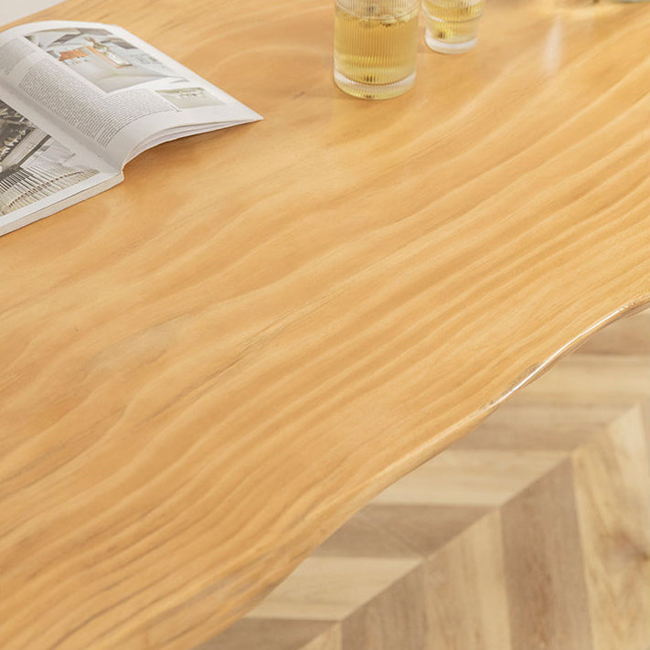 Traditional 1/4 Pieces Dining Set Rectangle Pine Wood Dining Table for Dining Room