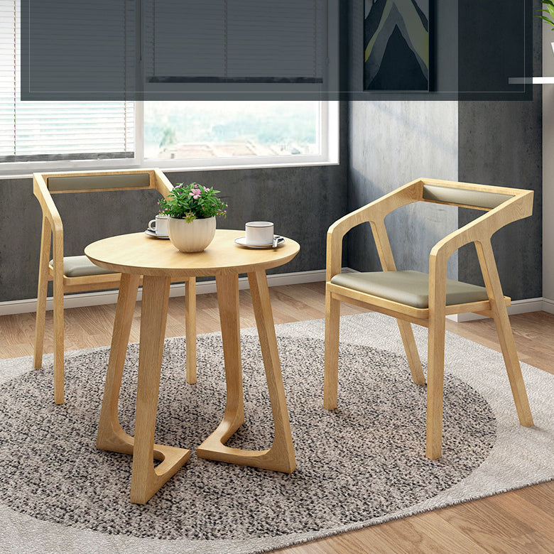 Light Wood Finish Dining Table with Wooden Chairs 1/2/3/4 Pieces Modern Dinette Set