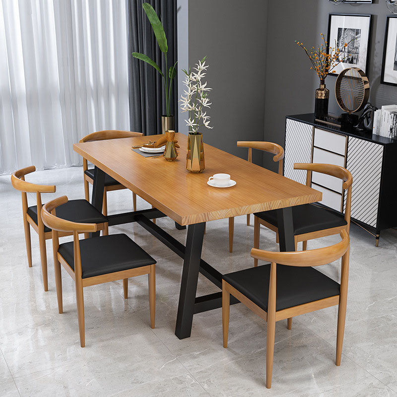 Traditional 1/7 Pieces Dining Set Rectangle Wood Dining Table Set for Dining Room