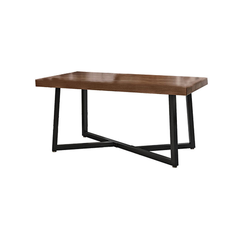Industrial Brown Dining Table Set 1/5 Pieces Solid Wood Dinette Set for Home