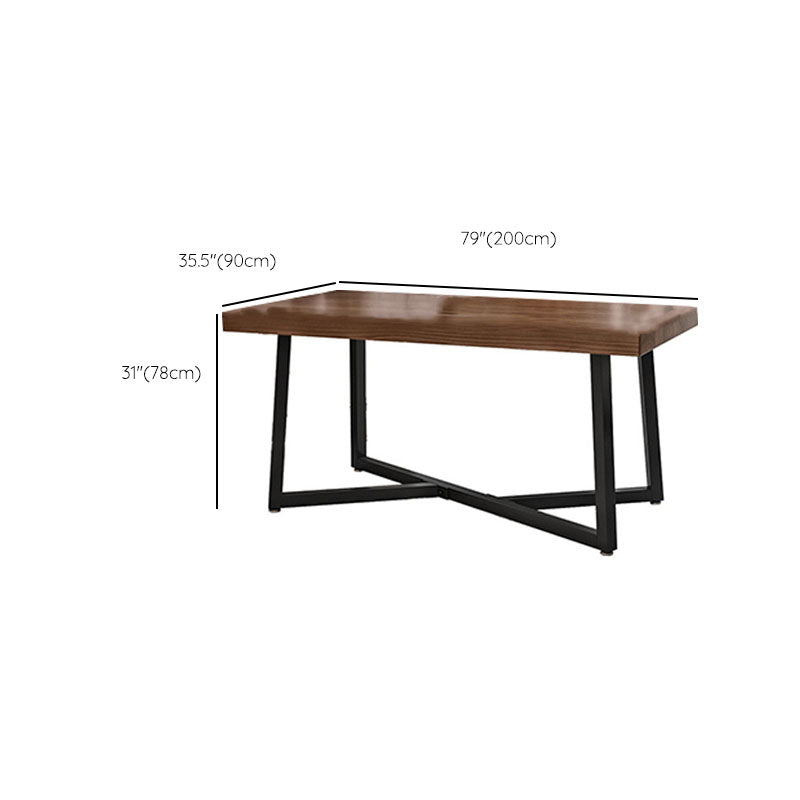 Industrial Brown Dining Table Set 1/5 Pieces Solid Wood Dinette Set for Home