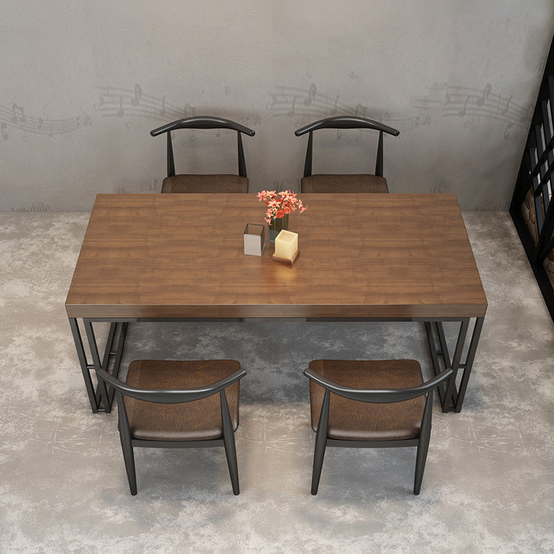 Industrial 1/5/7 Pieces Dining Set Rectangle Wood Dining Table for Bar