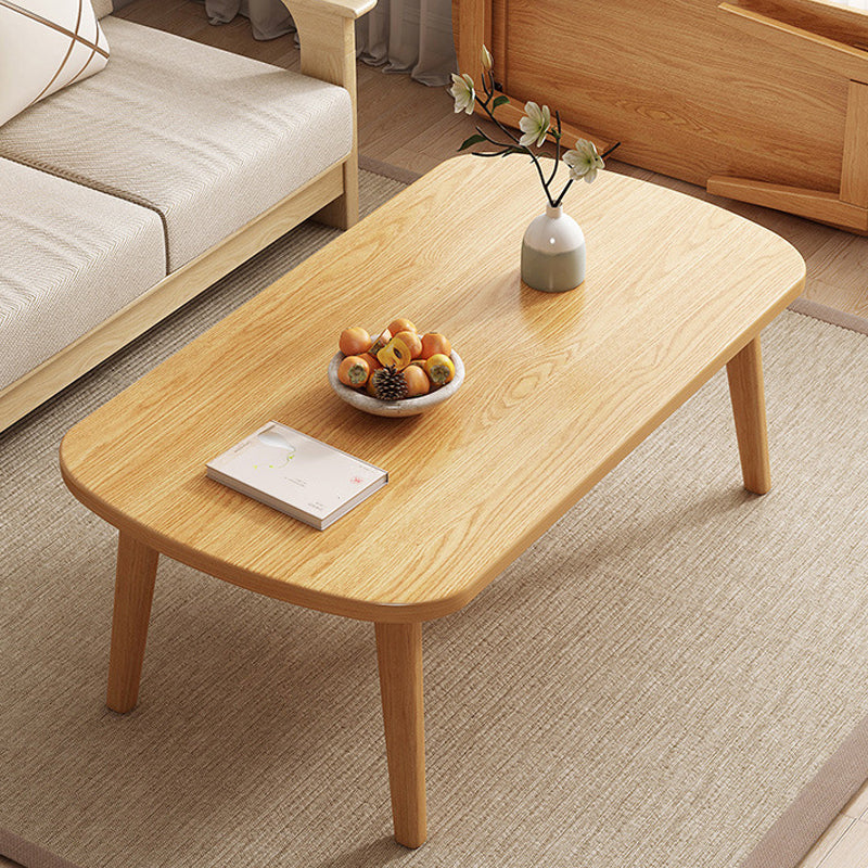 17.7" Tall Rectangular Wood Table Top 4 Legs Coffee Table for Living Room