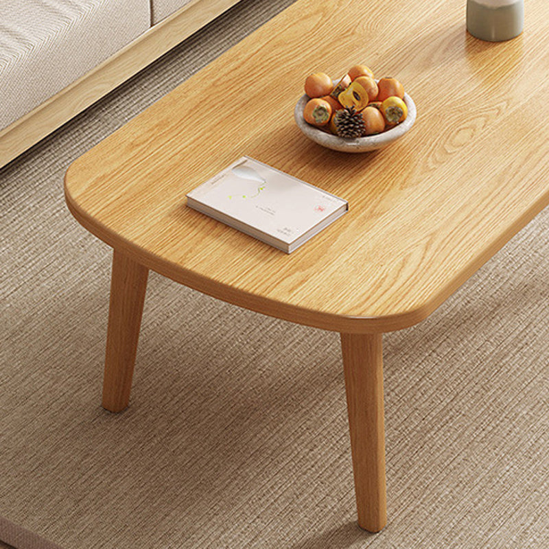 17.7" Tall Rectangular Wood Table Top 4 Legs Coffee Table for Living Room