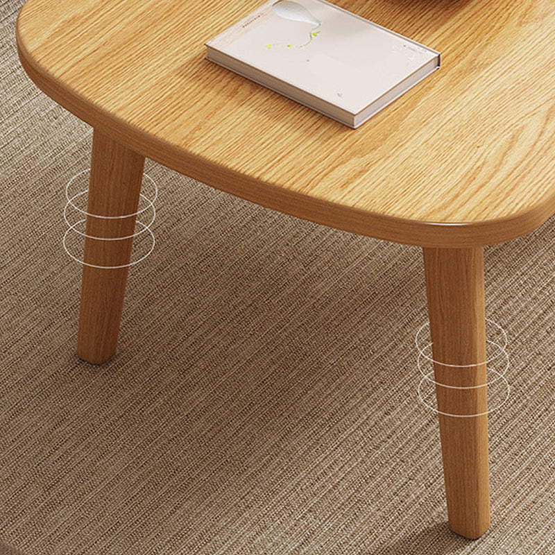 17.7" Tall Rectangular Wood Table Top 4 Legs Coffee Table for Living Room