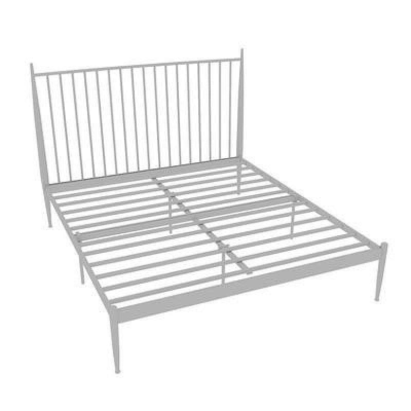 Modern Open-Frame Bed Iron Rectangular Standard Bed with Metal Legs