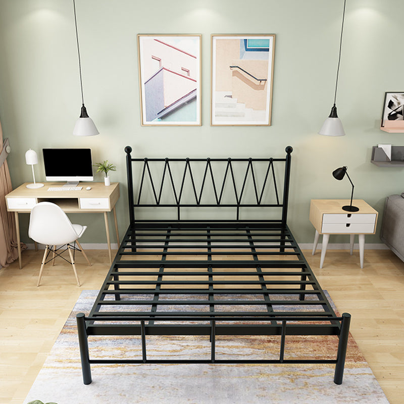 Contemporary Metal Open-Frame Bed Wire-Grid Standard Bed with Metal Legs