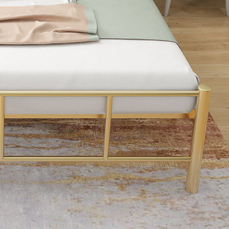 Contemporary Metal Open-Frame Bed Wire-Grid Standard Bed with Metal Legs