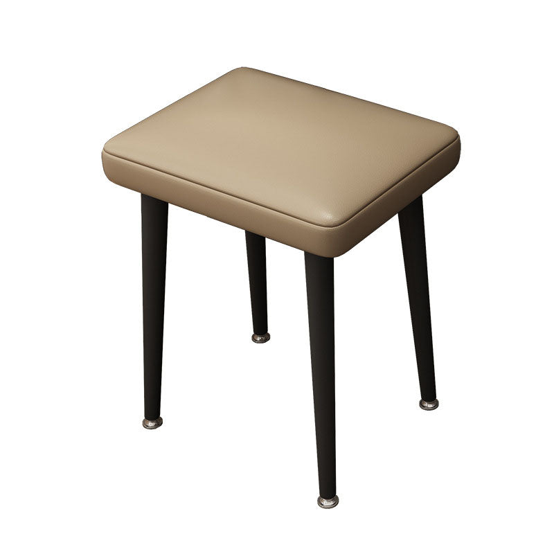 Brown Vanity with Padded Stool Bedroom Make-up Vanity 2-Piece Set