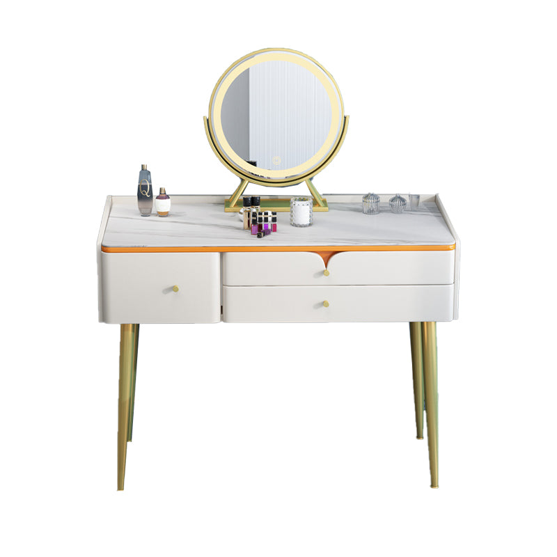 Luxurious White/Blue Vanity Bedroom Make-up Vanity 2-Piece Set