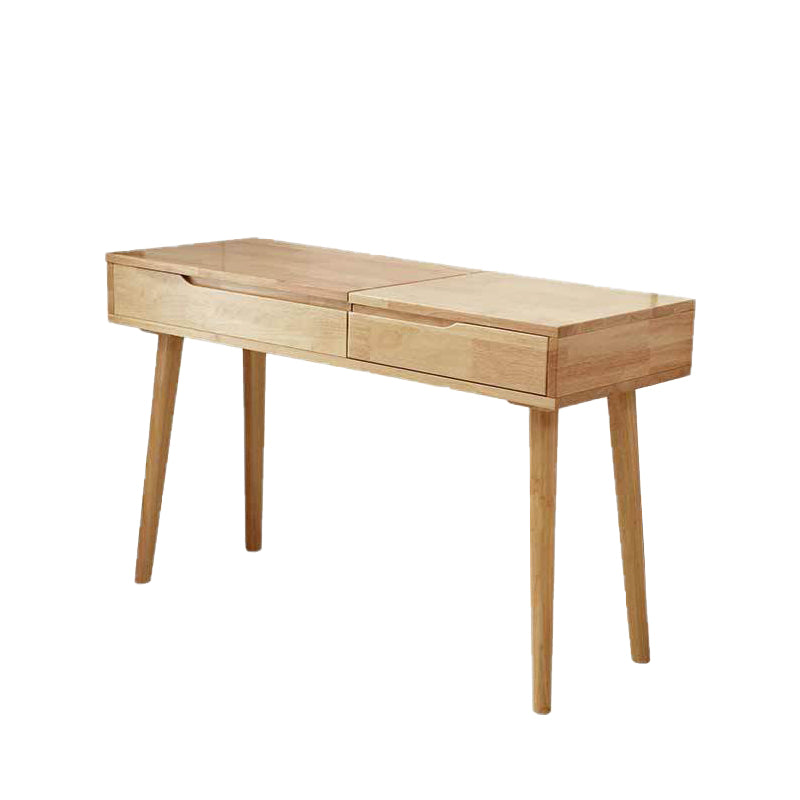 17.71" Wide Vanity Table with 2 Storage Drawer Wooden Flip-Top Makeup Table