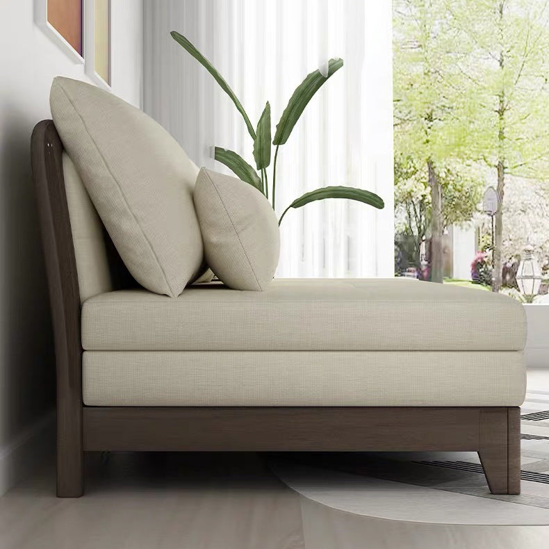 Contemporary 29.52" H Wood Frame Cotton Blend Armless Sofa Bed