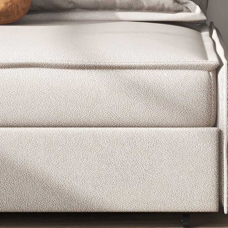 Gray Faux leather Sleeper Sofa 34.64" Wide Armless Sofa Bed with Upholstered