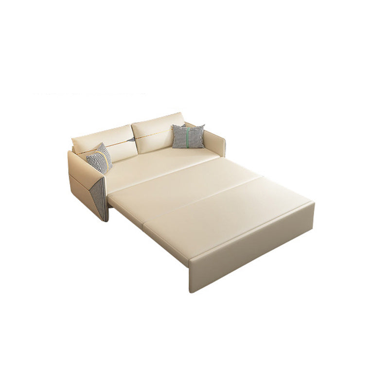 39.37" Wide Faux leather Sleeper Sofa White Pillow Included Sofa Bed