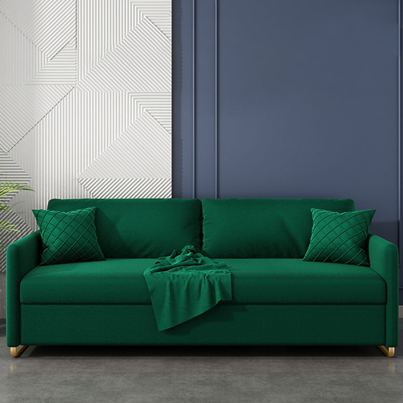 31.49" Wide Velvet Sleeper Sofa Glam Foldable Sofa Bed with Cushion Back