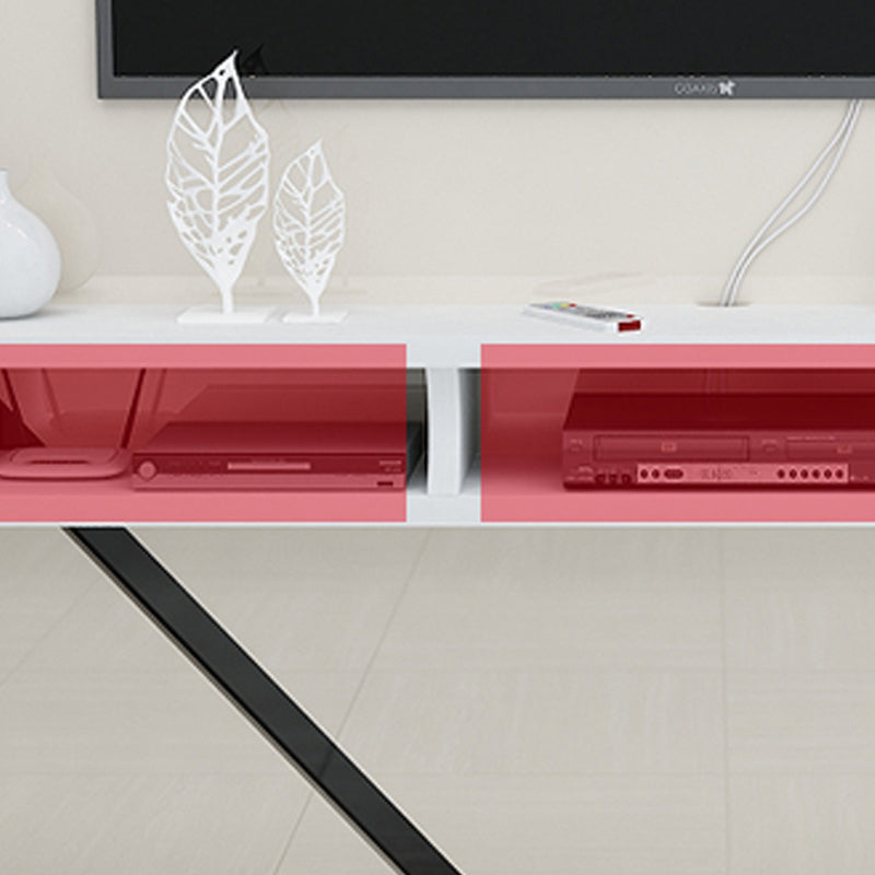 9" W Scandinavian TV Media Stand Open Shelving Wall-mounted TV Media Console