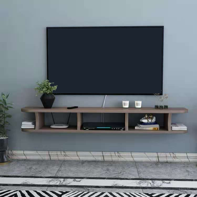 9" W Scandinavian TV Media Stand Open Shelving Wall-mounted TV Media Console