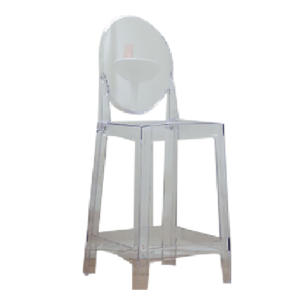 Industrial Acrylic Counter Height Stools 4 Legs Bar Stool for Indoor