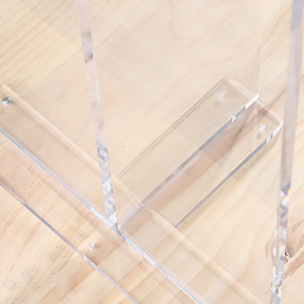 Industrial Acrylic Counter Height Stools 4 Legs Bar Stool for Indoor