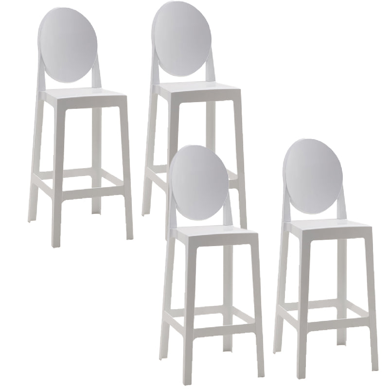 Industrial Acrylic Counter Height Stools 4 Legs Bar Stool for Indoor