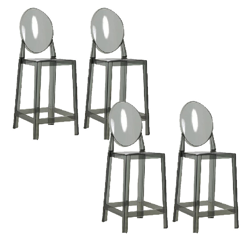 Industrial Acrylic Counter Height Stools 4 Legs Bar Stool for Indoor
