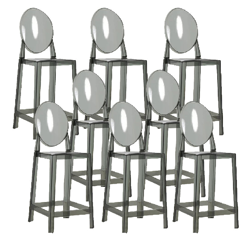 Industrial Acrylic Counter Height Stools 4 Legs Bar Stool for Indoor