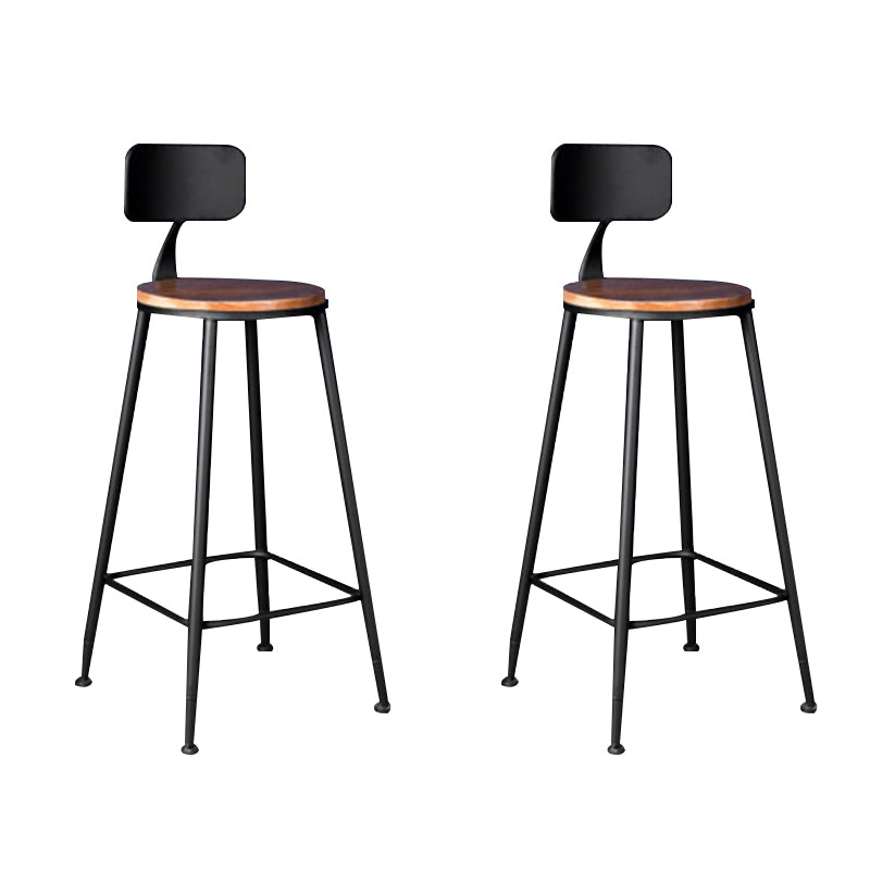 Contemporary Style Counter Stool Living Room Bar Stool with Metal Base