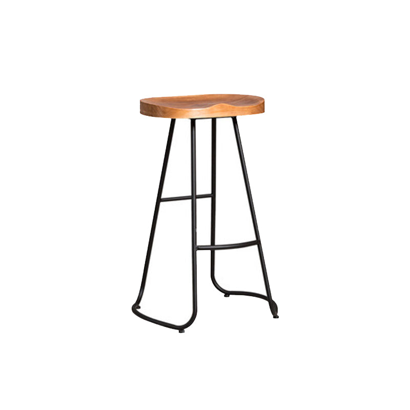 Contemporary Style Counter Stool Living Room Bar Stool with Metal Base